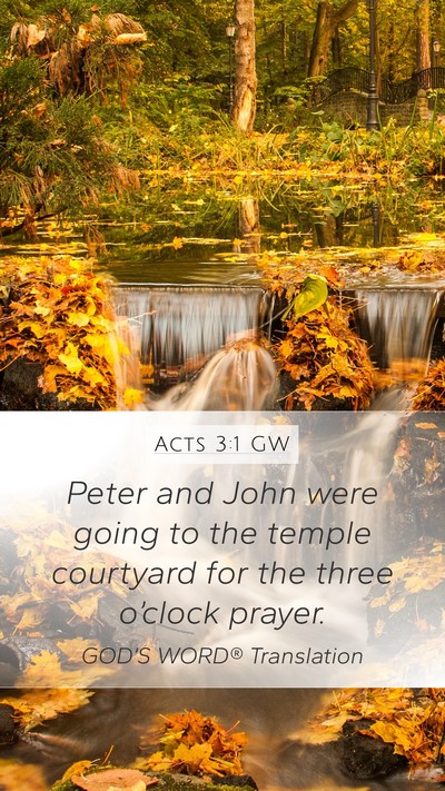 Acts 3:1 GW Bible Verse Image