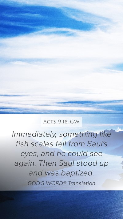 Acts 9:18 GW Bible Verse Image