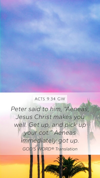Acts 9:34 GW Bible Verse Image