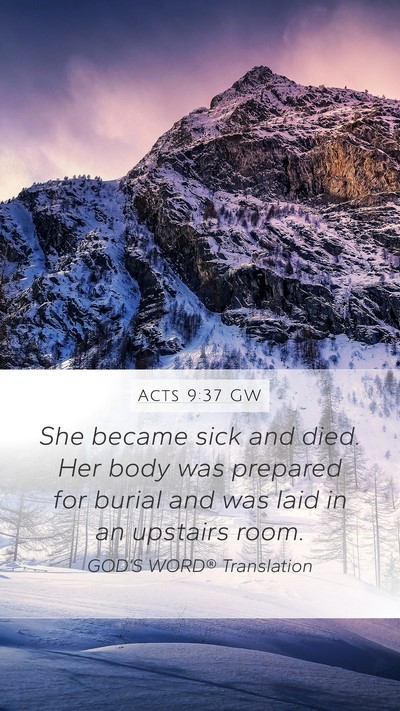 Acts 9:37 GW Bible Verse Image