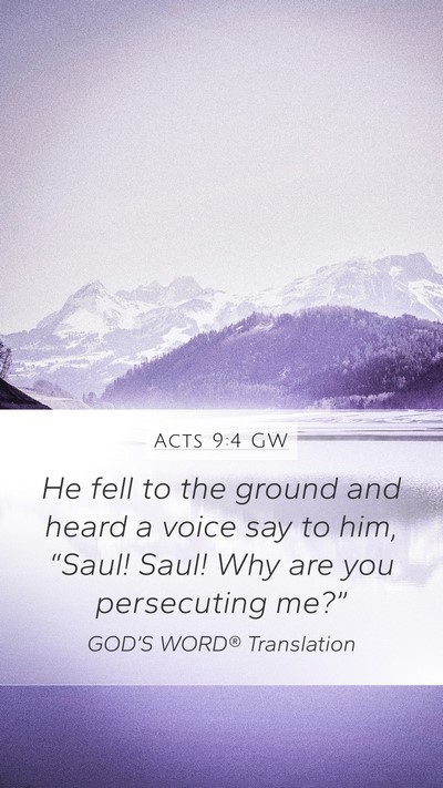Acts 9:4 GW Bible Verse Image