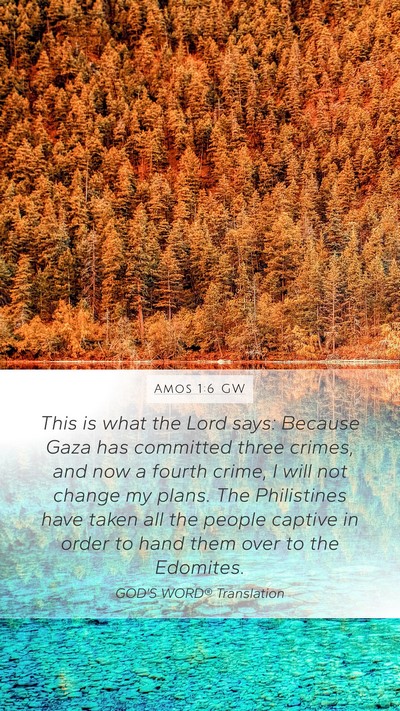 Amos 1:6 GW Bible Verse Image