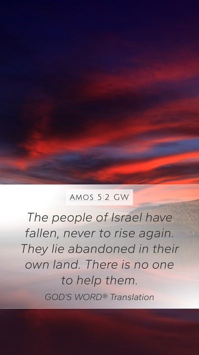 Amos 5:2 GW Bible Verse Image