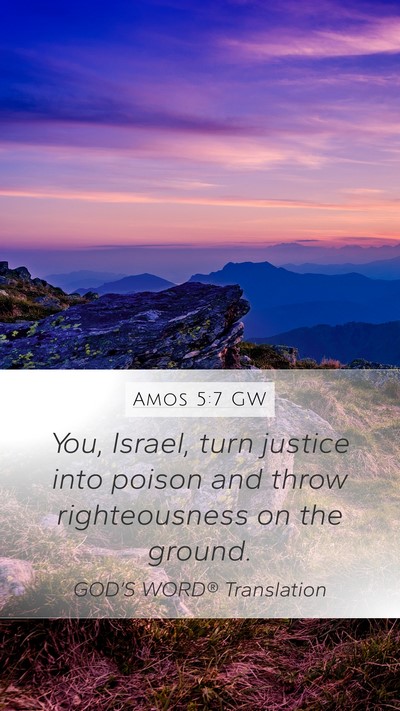 Amos 5:7 GW Bible Verse Image