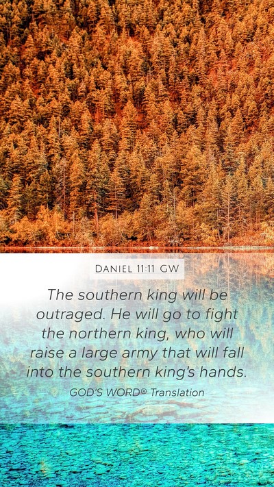 Daniel 11:11 GW Bible Verse Image