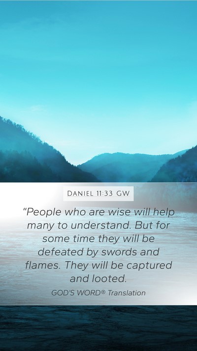 Daniel 11:33 GW Bible Verse Image