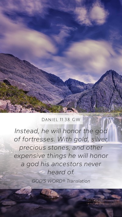 Daniel 11:38 GW Bible Verse Image