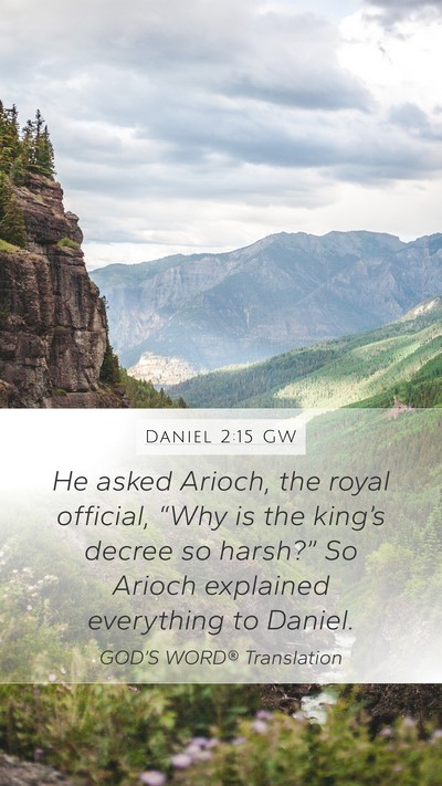 Daniel 2:15 GW Bible Verse Image