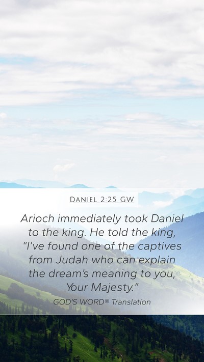 Daniel 2:25 GW Bible Verse Image