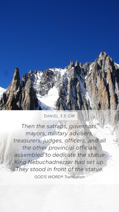 Daniel 3:3 GW Bible Verse Image