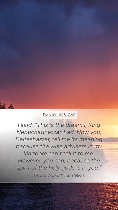 Daniel 4:18 GW Bible Verse Image