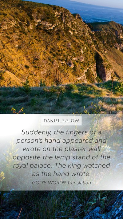Daniel 5:5 GW Bible Verse Image