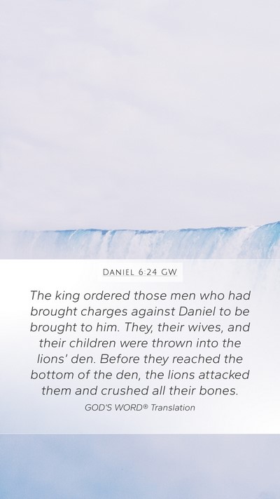 Daniel 6:24 GW Bible Verse Image