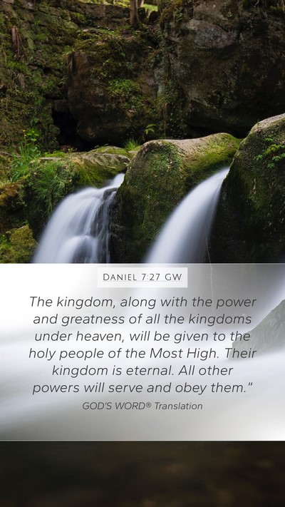 Daniel 7:27 GW Bible Verse Image