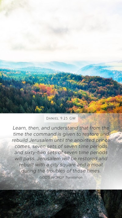 Daniel 9:25 GW Bible Verse Image