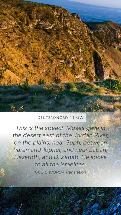 Deuteronomy 1:1 GW Bible Verse Image