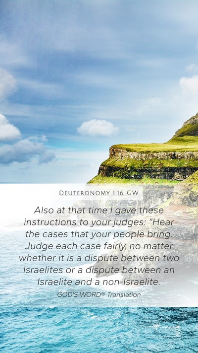 Deuteronomy 1:16 GW Bible Verse Image