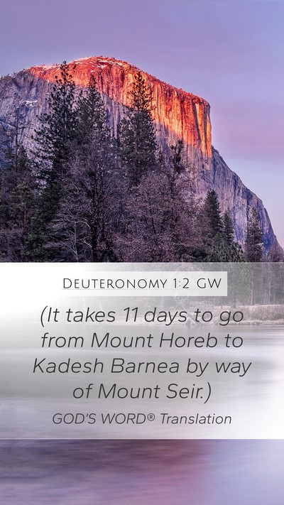Deuteronomy 1:2 GW Bible Verse Image