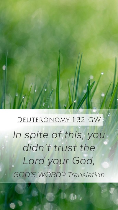 Deuteronomy 1:32 GW Bible Verse Image