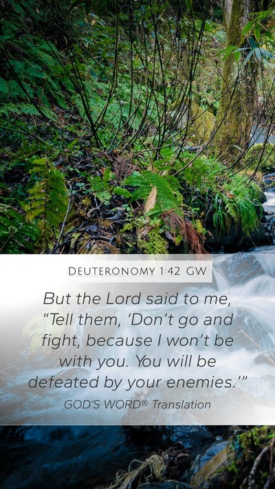 Deuteronomy 1:42 GW Bible Verse Image