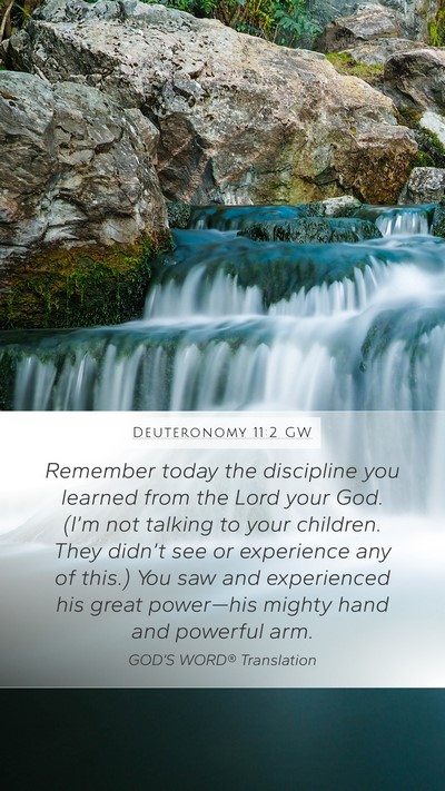 Deuteronomy 11:2 GW Bible Verse Image