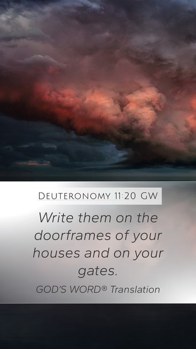 Deuteronomy 11:20 GW Bible Verse Image