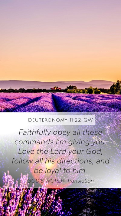 Deuteronomy 11:22 GW Bible Verse Image