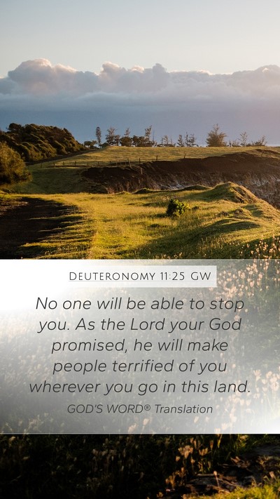 Deuteronomy 11:25 GW Bible Verse Image
