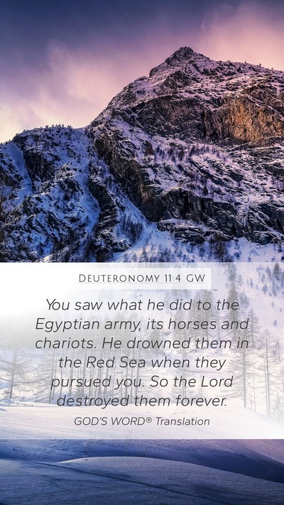 Deuteronomy 11:4 GW Bible Verse Image