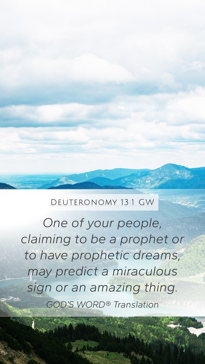 Deuteronomy 13:1 GW Bible Verse Image