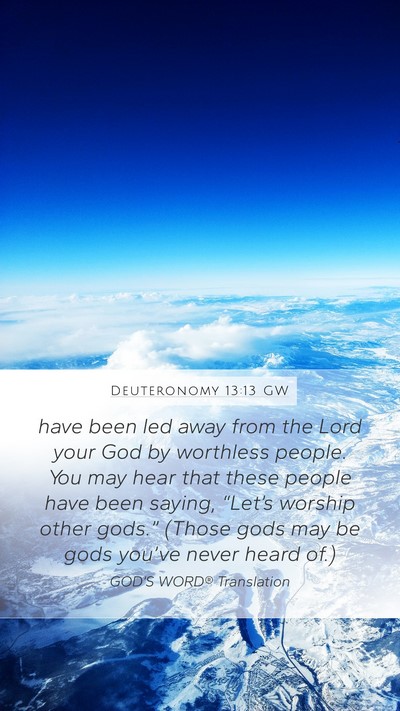 Deuteronomy 13:13 GW Bible Verse Image