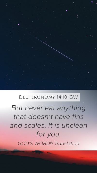 Deuteronomy 14:10 GW Bible Verse Image