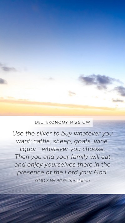 Deuteronomy 14:26 GW Bible Verse Image