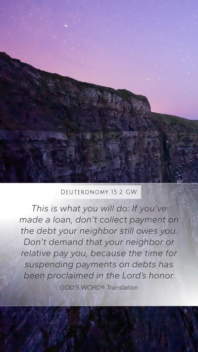 Deuteronomy 15:2 GW Bible Verse Image