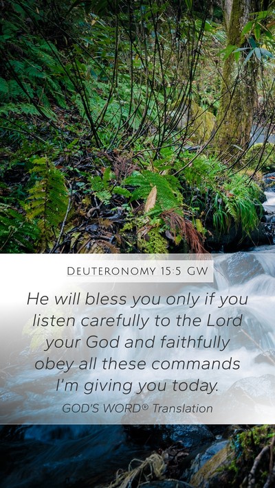 Deuteronomy 15:5 GW Bible Verse Image