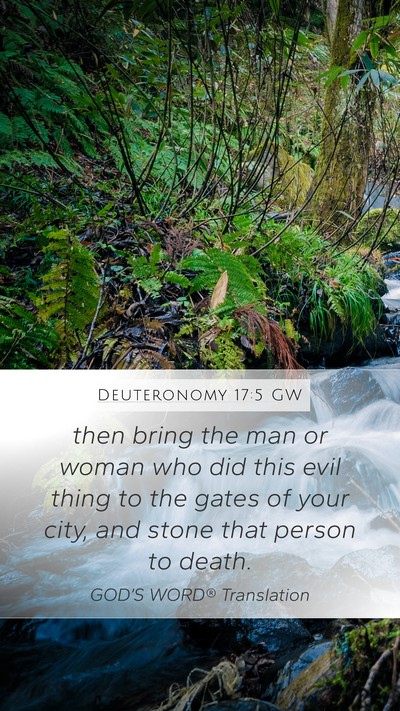 Deuteronomy 17:5 GW Bible Verse Image