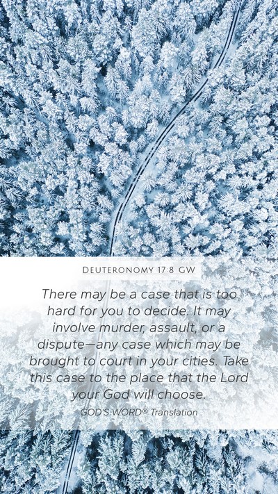 Deuteronomy 17:8 GW Bible Verse Image