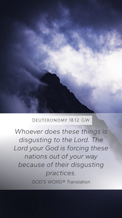 Deuteronomy 18:12 GW Bible Verse Image
