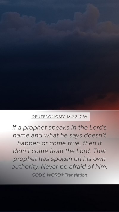 Deuteronomy 18:22 GW Bible Verse Image