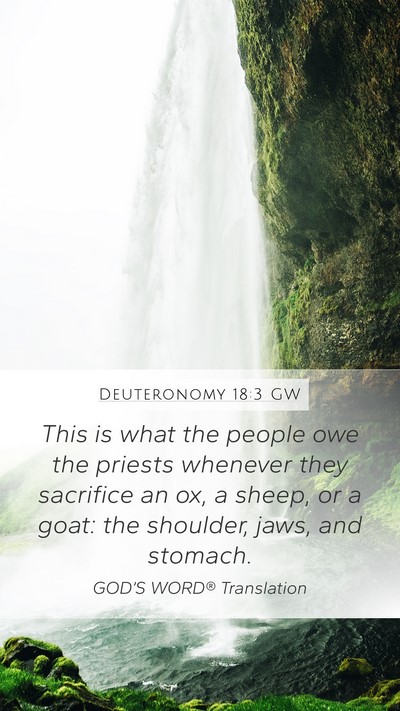 Deuteronomy 18:3 GW Bible Verse Image