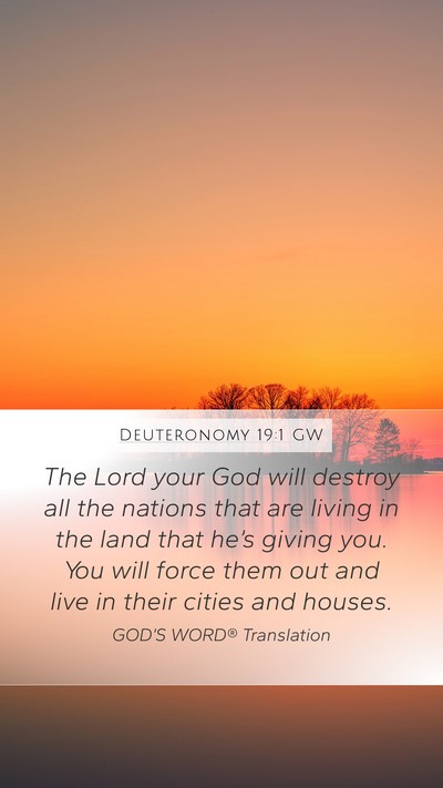 Deuteronomy 19:1 GW Bible Verse Image
