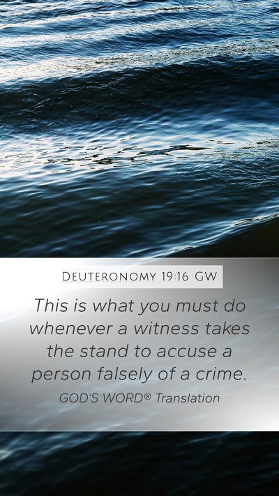 Deuteronomy 19:16 GW Bible Verse Image