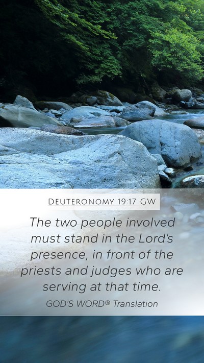 Deuteronomy 19:17 GW Bible Verse Image
