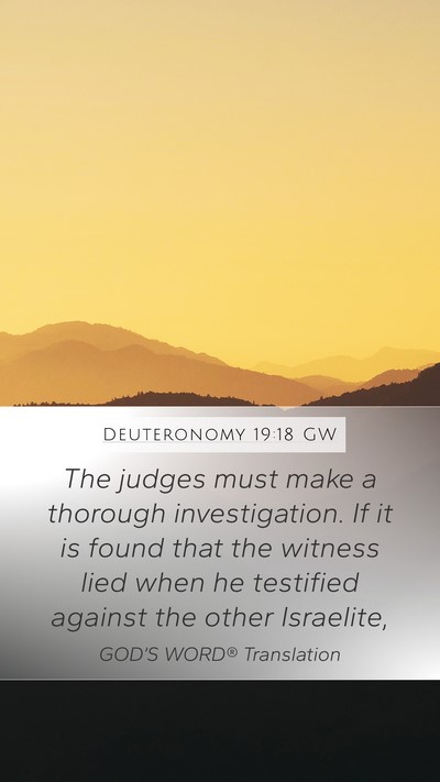 Deuteronomy 19:18 GW Bible Verse Image