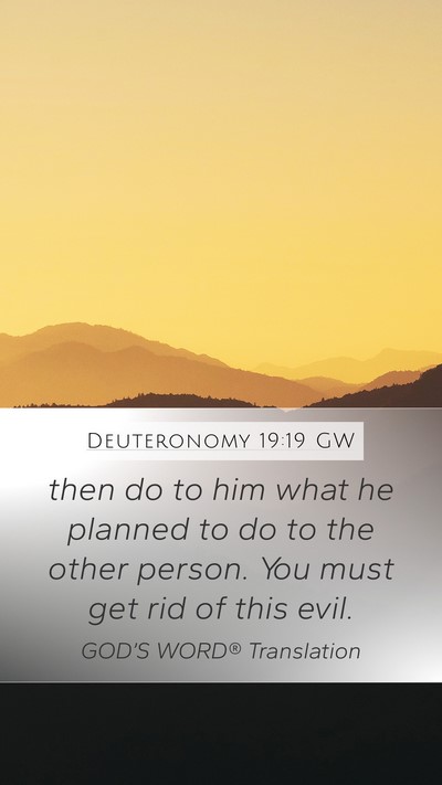 Deuteronomy 19:19 GW Bible Verse Image