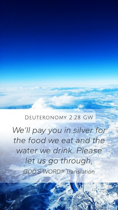 Deuteronomy 2:28 GW Bible Verse Image
