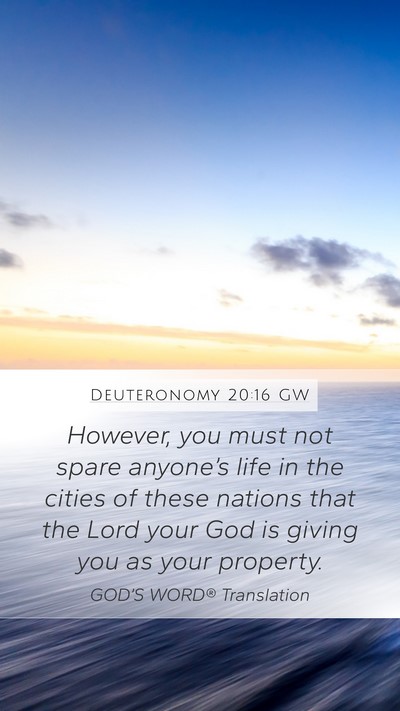 Deuteronomy 20:16 GW Bible Verse Image