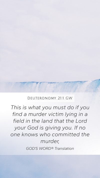 Deuteronomy 21:1 GW Bible Verse Image