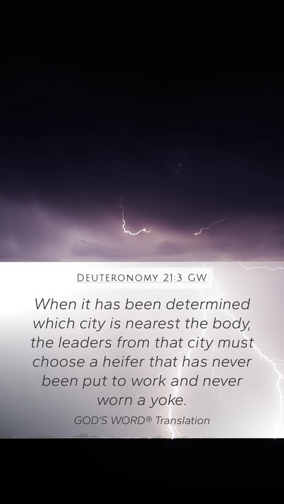 Deuteronomy 21:3 GW Bible Verse Image