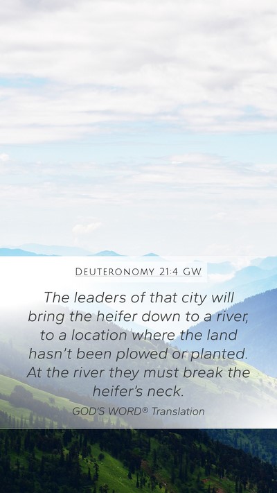 Deuteronomy 21:4 GW Bible Verse Image